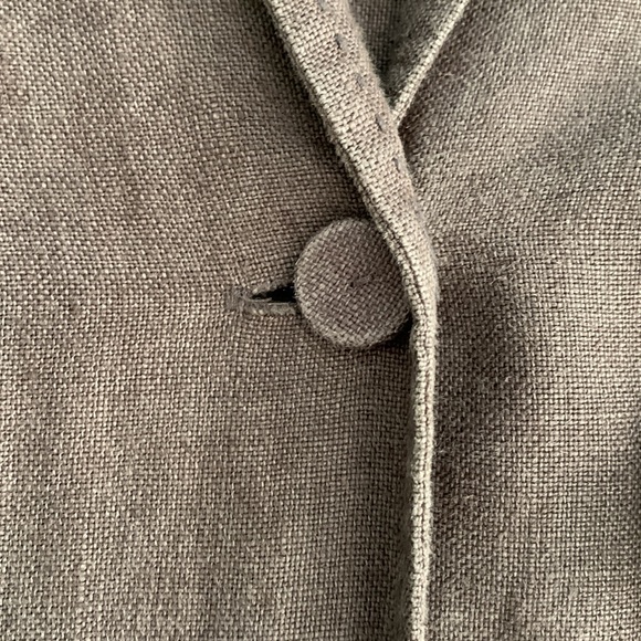 SALE! Eileen Fisher brown linen blazer size small - Picture 2 of 6